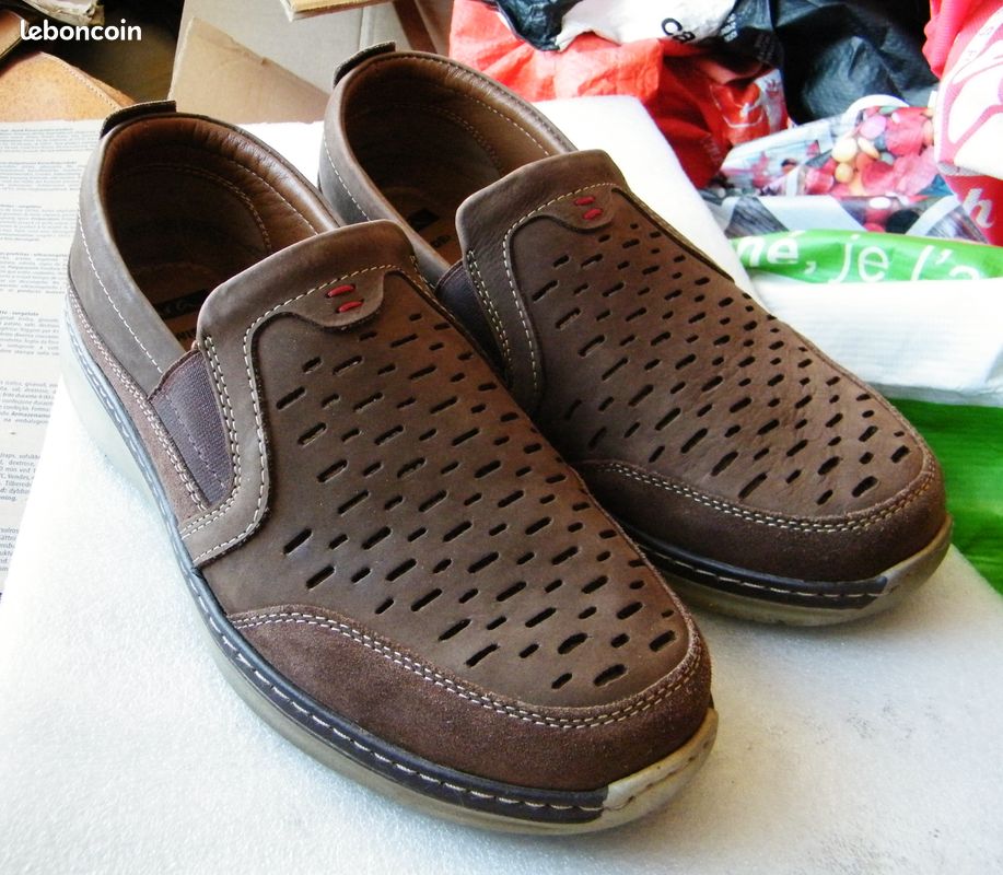 Chaussures mocassins en cuir marron ara tbe 42 homme (image 2)