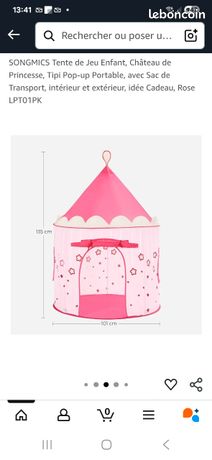 Bemodst Tente de Jeu Enfant, Chateau de Princesse Tente Tipi pour