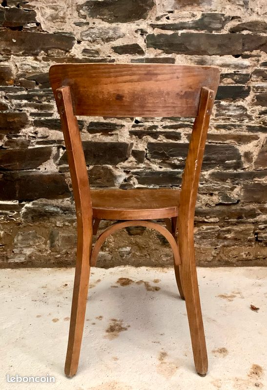 Lot de 4 chaises café Bois courbé 1960 (image 5)