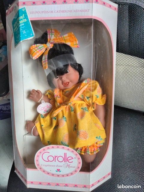 VINTAGE POUPÉE COROLLE Sexué garçon Bébé rigide articulé avec pyjama 1990 32cm EUR 45,00 - FR