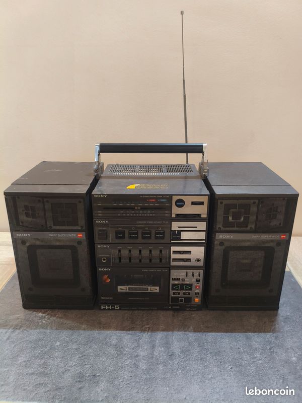 Chaine hi fi vintage ghettoblaster boombox sony fh3 ta st et en ance