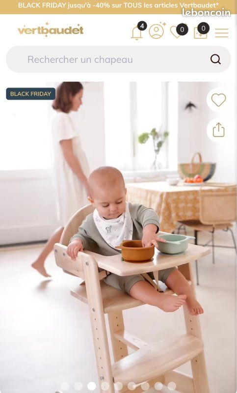 Enfant Black Friday Vertbaudet Chaise Haute évolutive Verbaudet