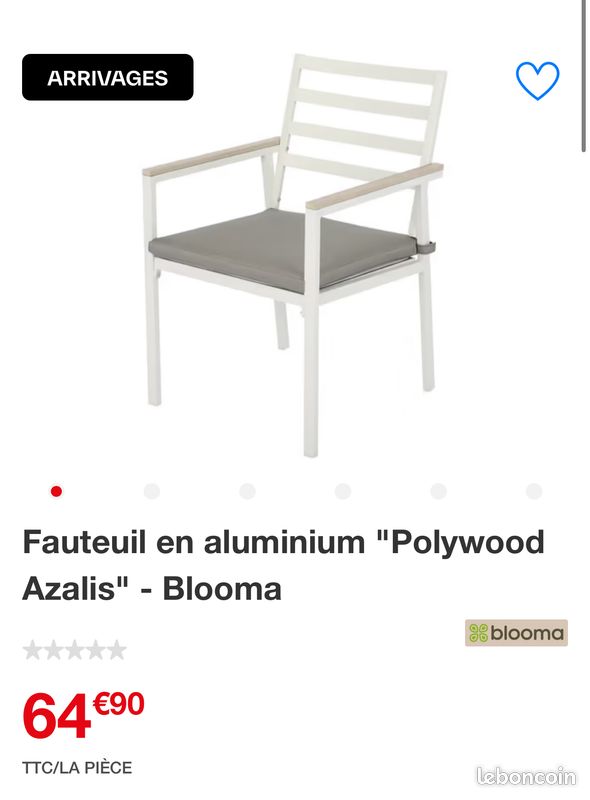 Fauteuils de salon de jardin en aluminium avec coussins (image 5)