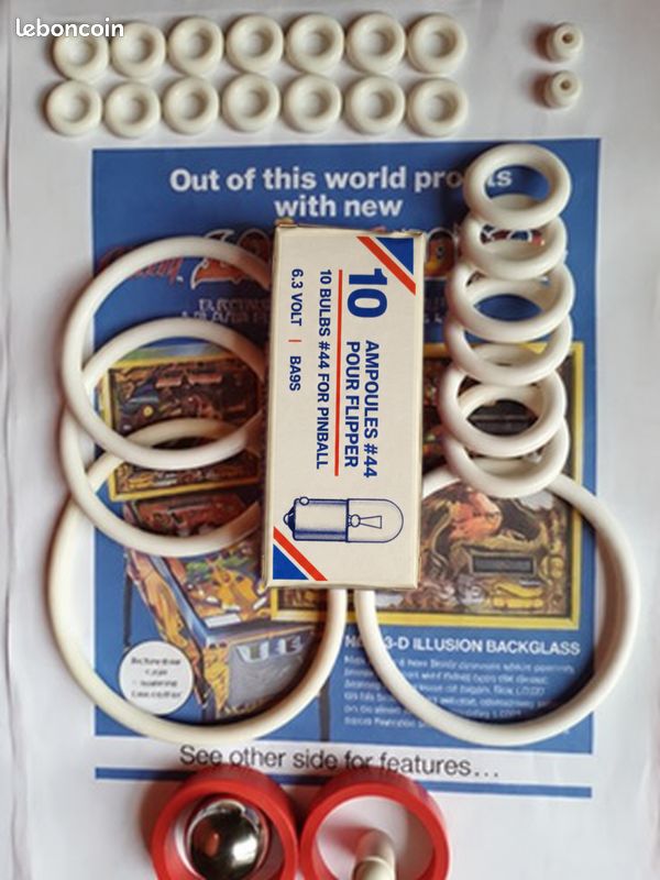 FLIPPER BALLY-LOST WORLD-Kit COMPLET ELASTIQUE.BILLE.AMPOULES- (image 1)