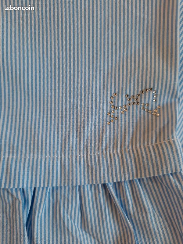 Lot robe et haut BIMBALINA 10 ans rayé bleu/ blanc (image 5)