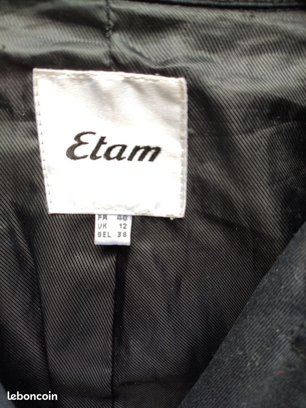 Trench noir ETAM taille 40 (image 1)