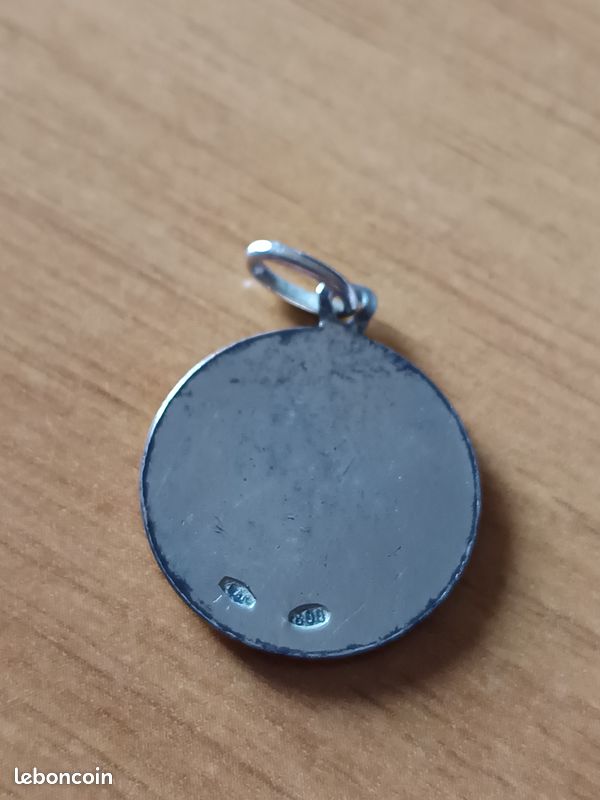 Médaille Astrologique TAUREAU En Argent – Pendenti Rectangulaire Avec Poinçon – Occasion