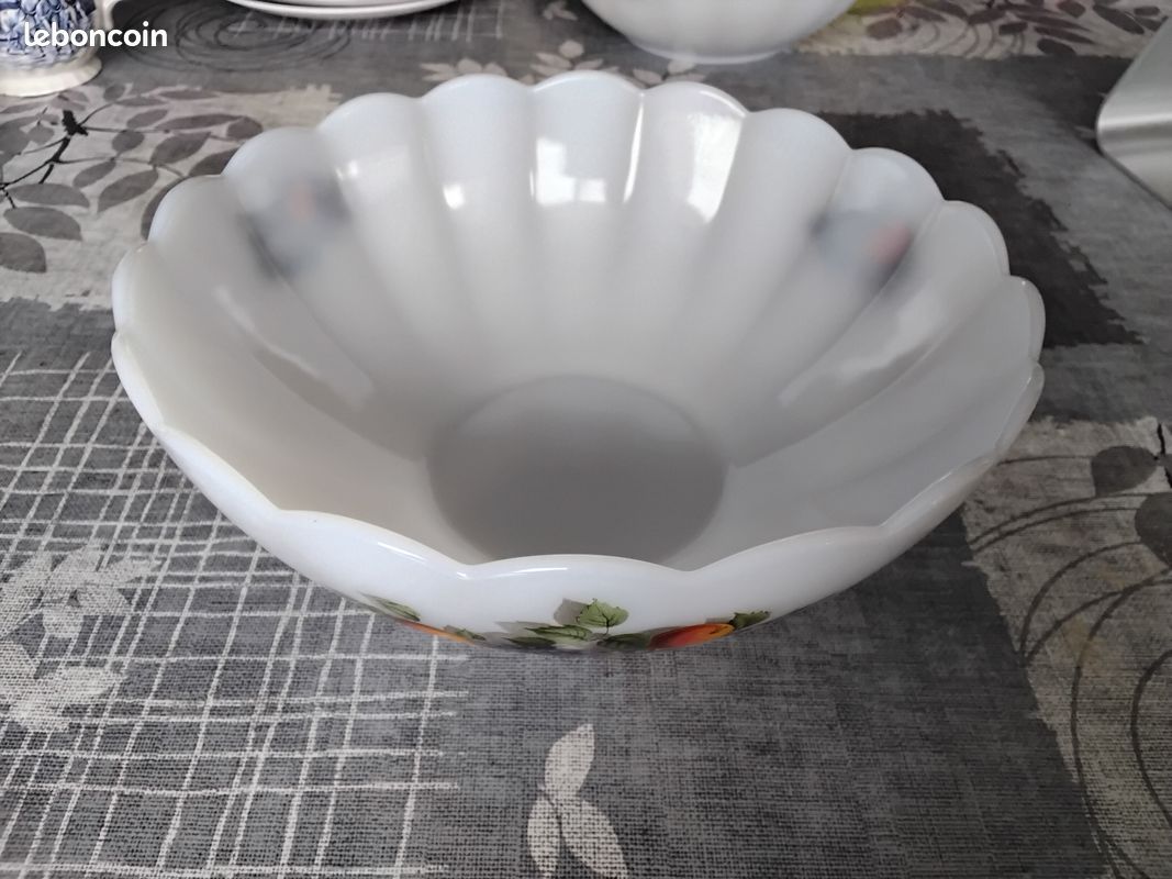 Saladier Vintage Arcopal – Verre Multicouleur, Ancien