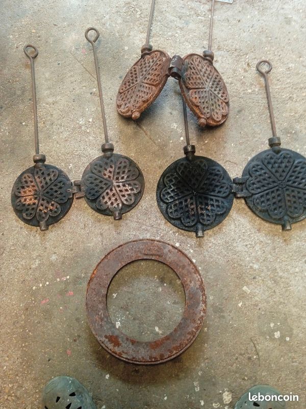 3 bons gaufriers anciens en forme de coeur (image 5)
