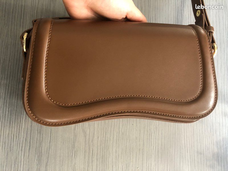 Sac à bandoulière marron tout neuf avec forme jolie et chic sac à main fashion (image 4)
