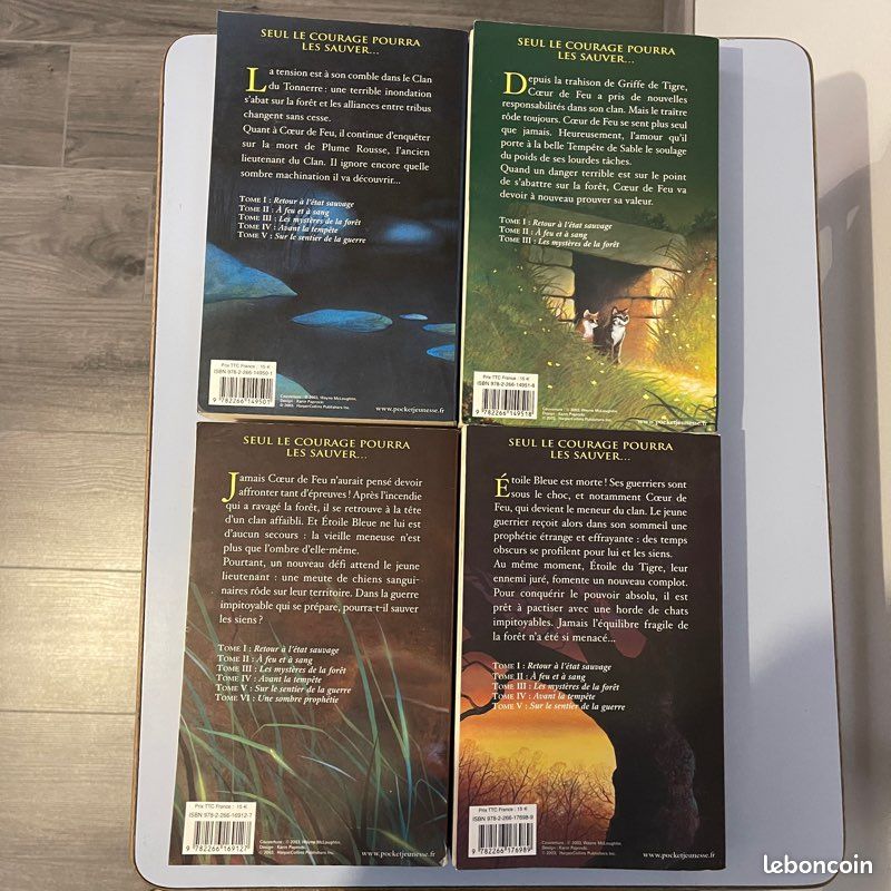 Lot livres la guerre des clans tomes 3, 4, 5 et 6 grand format (image 2)