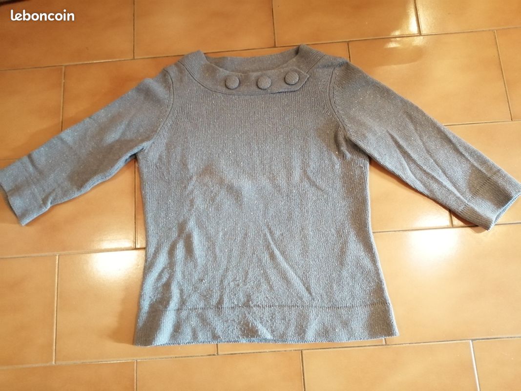 Pull gris Taille M Phildar Neuf (image 2)