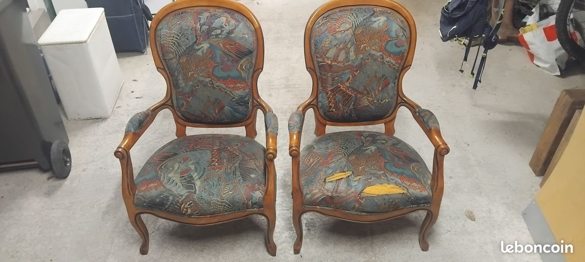 2 x Fauteuils voltaire (image 1)