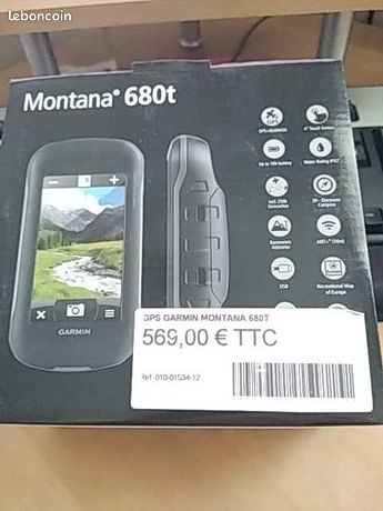 GPS Garmin Montana 680T D'occasion - Carte Arizona Incluse - Noir