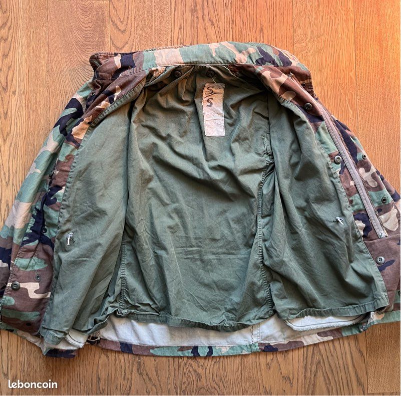 Veste Militaire Vintage M-65 En Toile - Taille S, Couleur Vert - État 8,5/10 - Style Années 70-80 Rétro