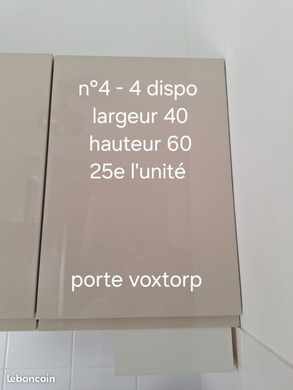 VOXTORP panneau latéral de finition, brillant gris-brun foncé, 39x106