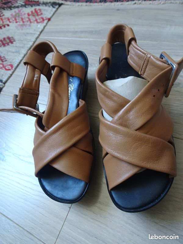 Chaussures sandales ROBERT CLERGERIE cuir extra souple (image 6)