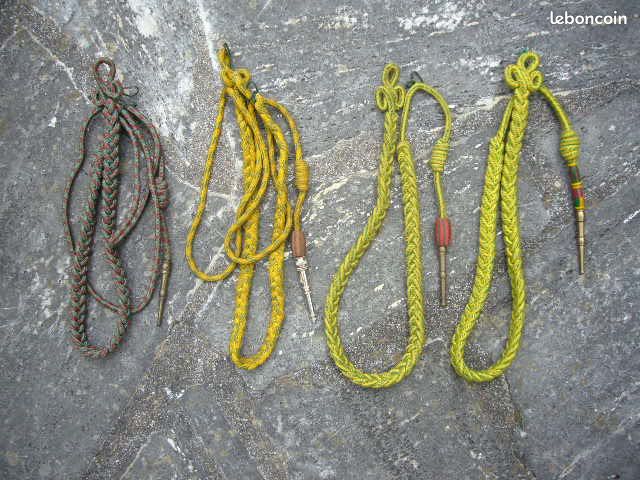 Militaria Indochine Algérie - 4 fourragères (image 1)