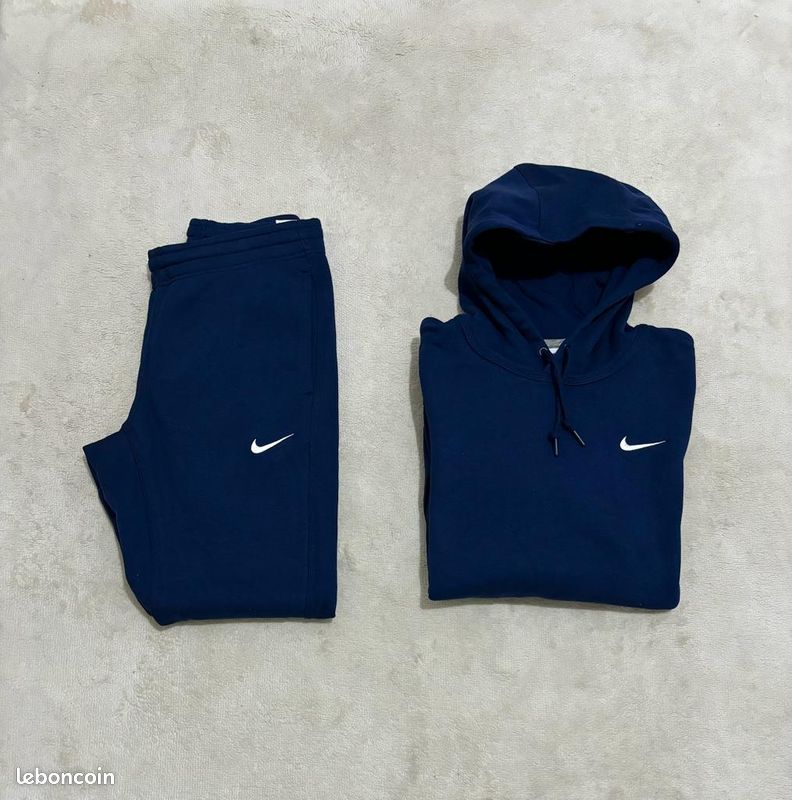 Ensemble à capuche Nike Club Swoosh Bleu Marine taille M (image 4)