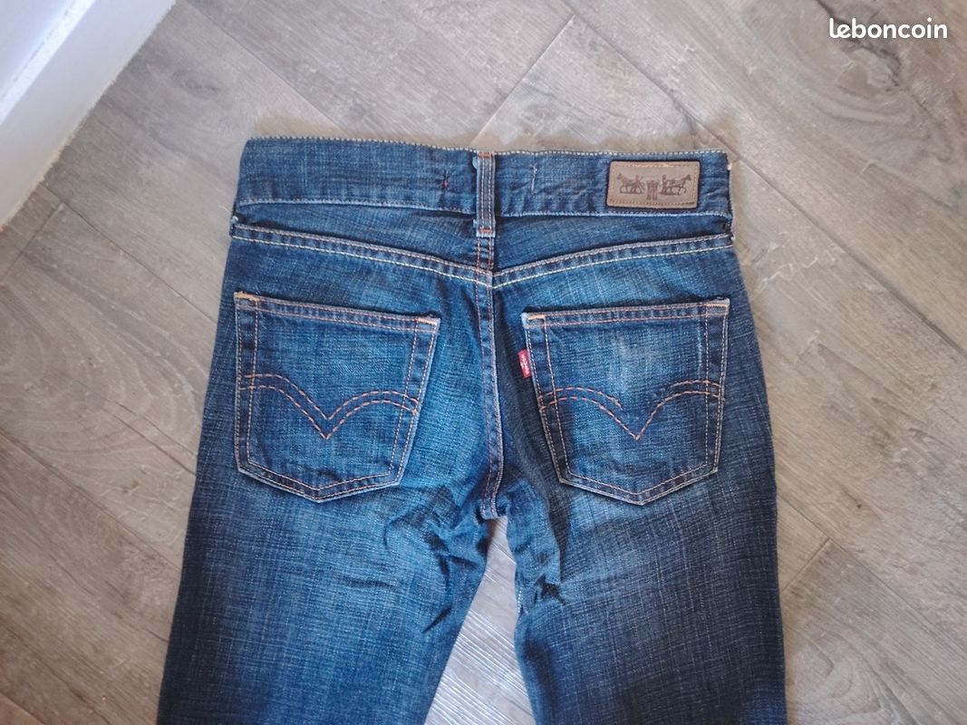 Pantalon jeans Y2K - taille basse, XS (image 3)