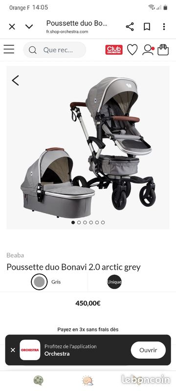 Poussette BONAVI 2 en 1 tout terrain NEUVE encore emballee (image 1)