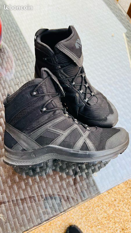 Chaussures De Randonnée HAIX Black Eagle Athletic 2.1 T Mid - Pointure 45 - Homme - Noir Cuir - Style Combat