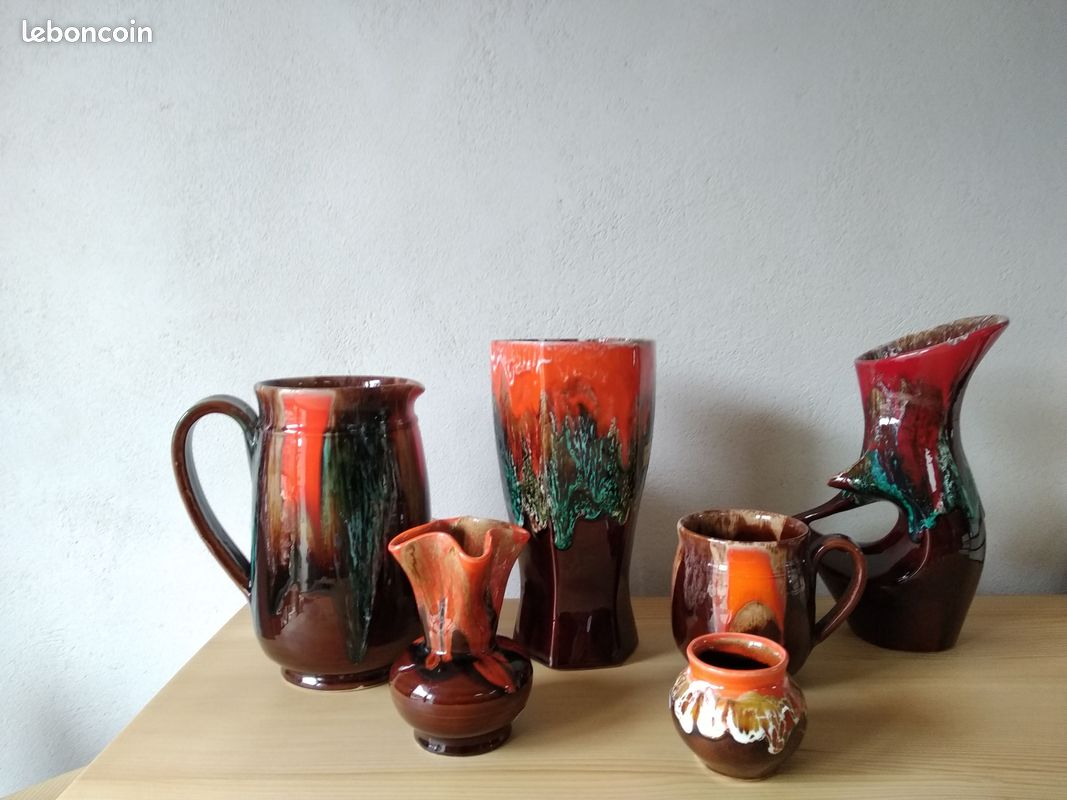 Petit Vase Céramique émaillée VALLAURIS * fat lava écume Vintage 70 (image 6)