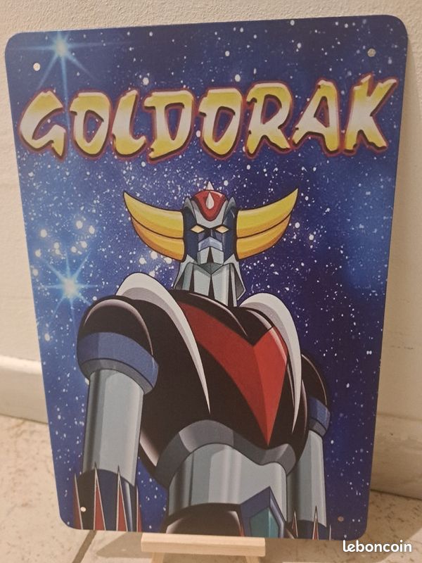 Plaque déco Goldorak en Aluminium Fun rétro Vintage 20x30