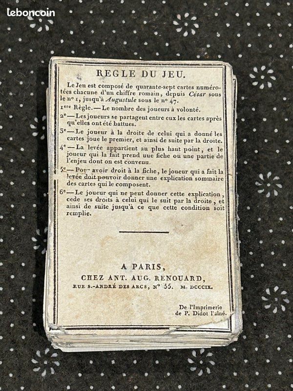 Ancien jeu de carte histoire romaines par Pierre-Francois GODARD (image 4)