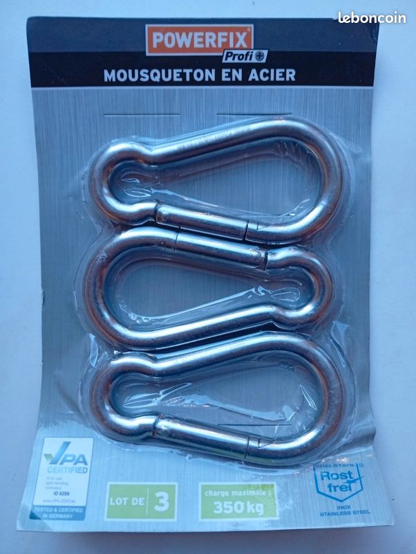 Lot De 6 Mousquetons Booms - 6 Couleurs Assorties - Neufs