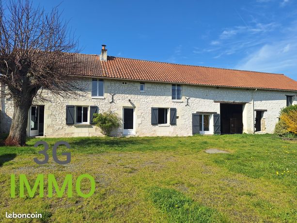 Vente | Maison avec dépendance | 6p | 3ch | 192 m² | Luzé | Expo Sud-Est | Terrasse · Jardin