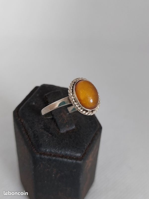 Bague Vintage En Argent 925 - Taille 56, Effet Diamanté, Bijou Rare Et Ancien, Occasion En Parfait État