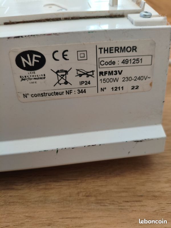 Radiateur Atlantic Thermor 1500W (image 2)