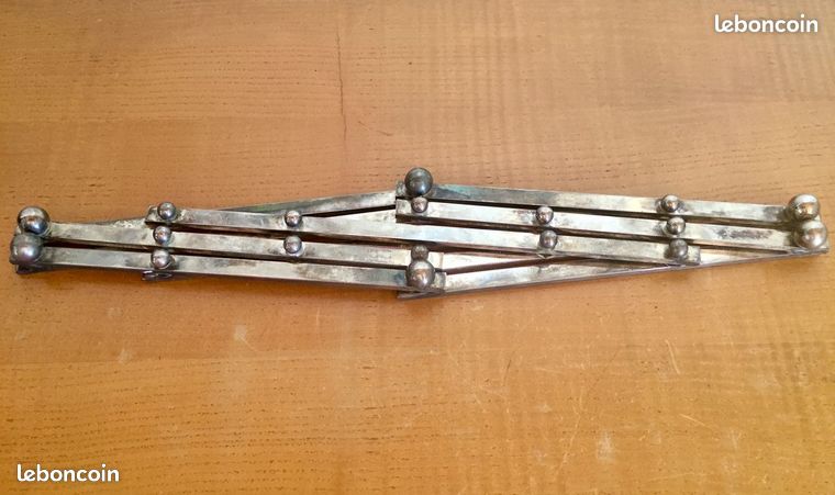 Dessous de Plat Ancien JACQUES ADNET Extensible Métal Argenté