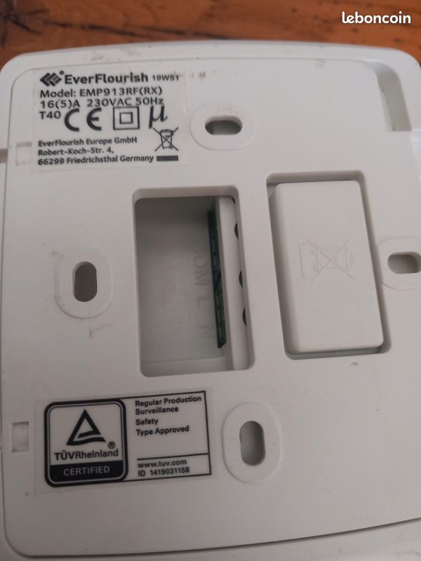 Thermostat électronique programmable EVERFLOURISH EMP913RF (image 9)