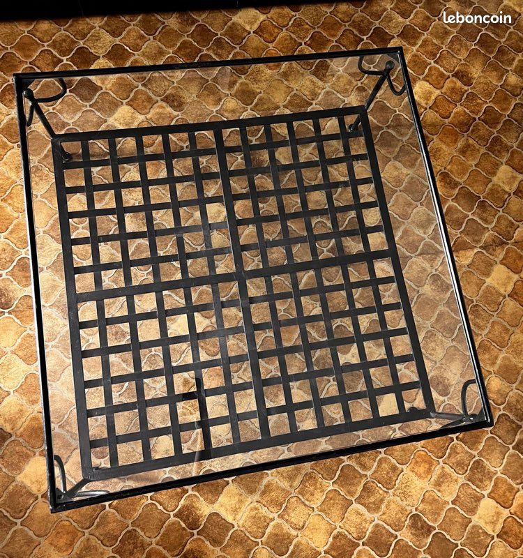 Table basse fer forgé 93 x 93 (image 2)