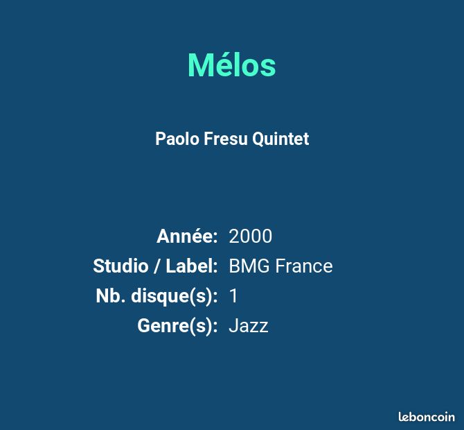 Mélos - Paolo Fresu Quintet (image 2)