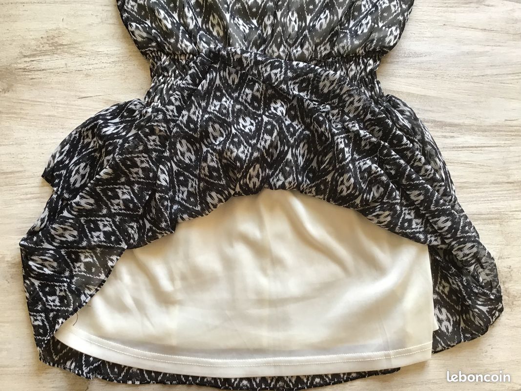 Robe femme noir et blanc Taille 36 TBE (image 3)