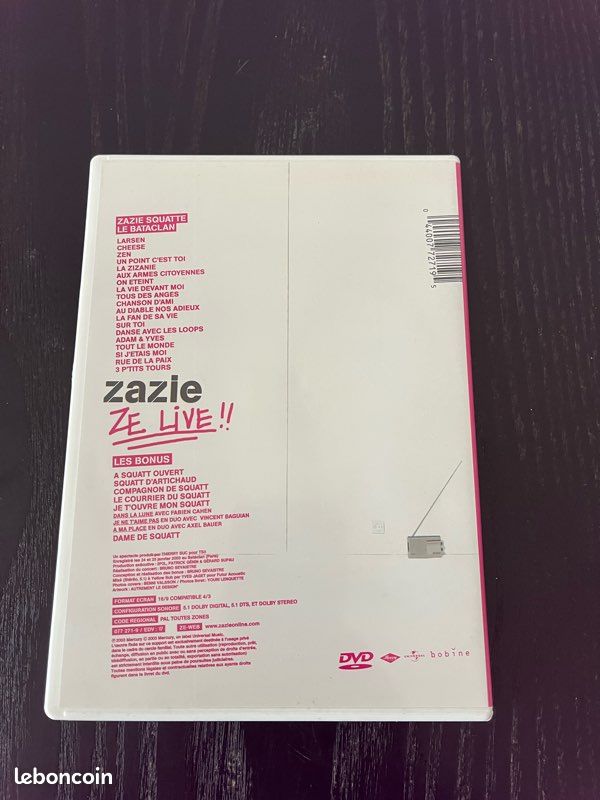 DVD Zazie « ze live » (image 2)