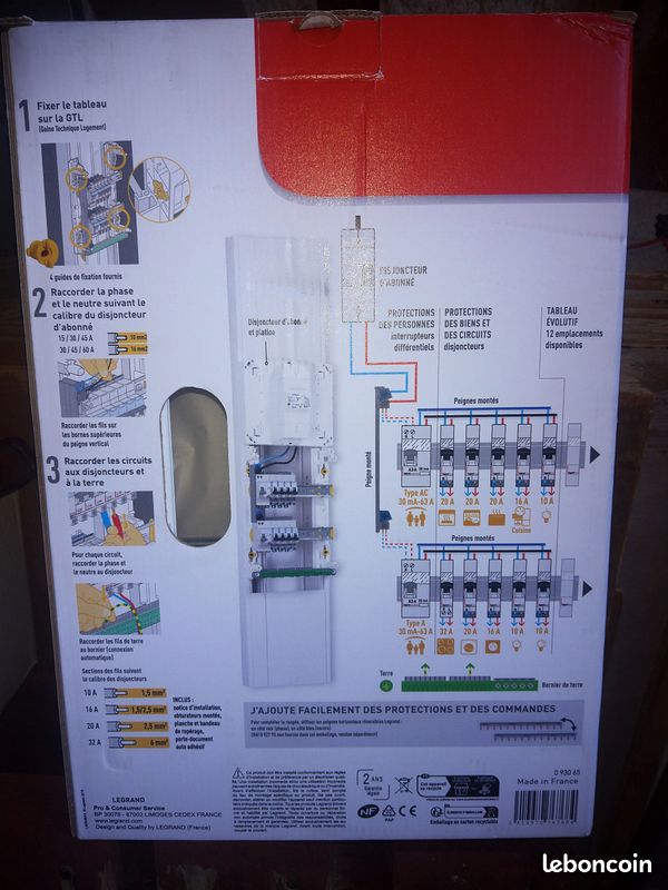 Tableau electrique legrand neuf 2 rangé (image 2)