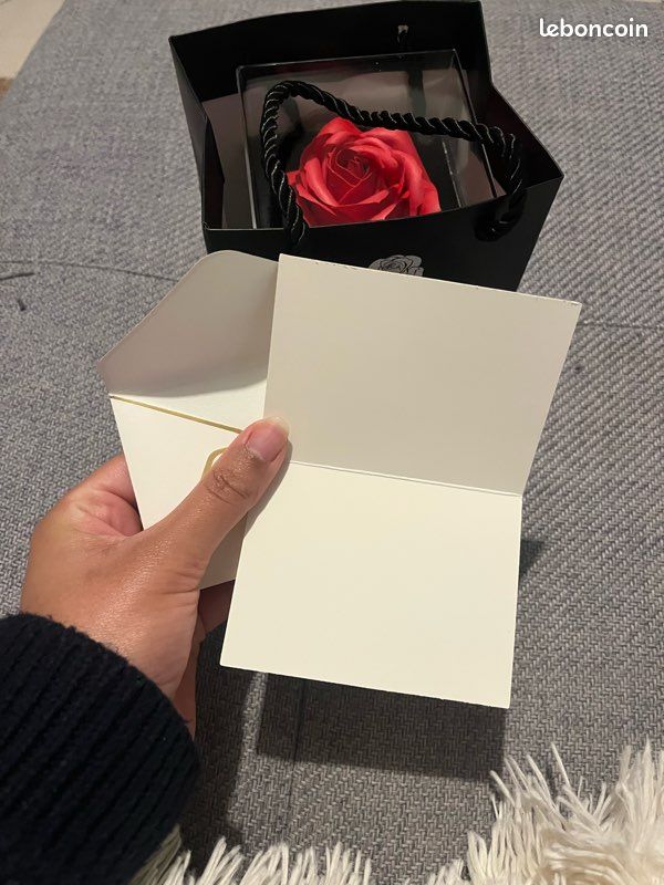 Coffret cadeau rose éternelle et collier (image 12)