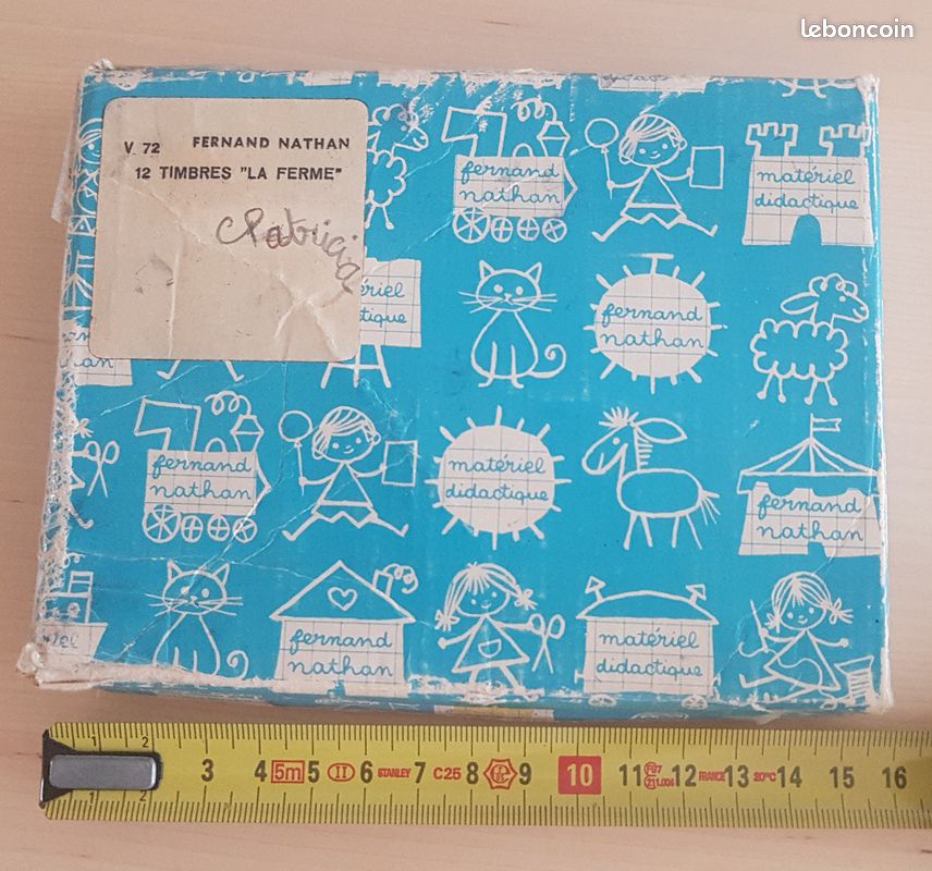 Boite de 12 tampons scolaires vintage ''La ferme'' (image 2)