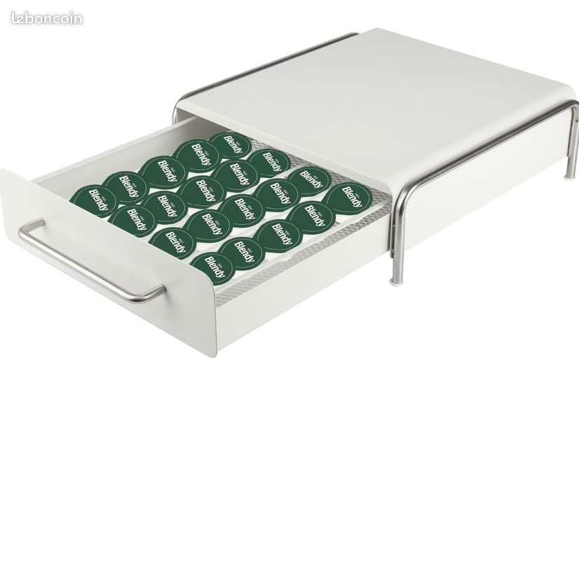 Organisateur à Tiroir Pour Capsules De Café - En Bois - Dimensions 35x28,6x9,7 Cm - Range Jusqu’à 100 Capsules