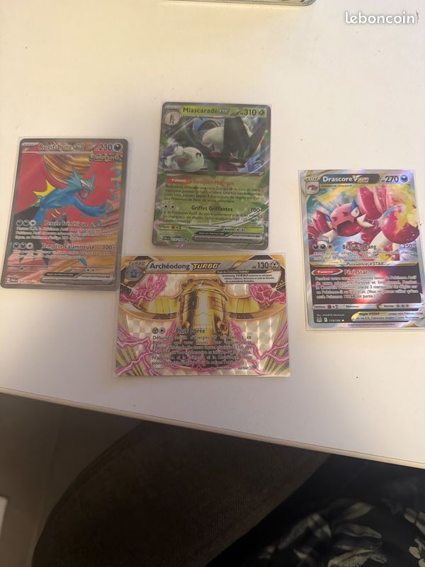 Lot de 4 cartes Pokémon Rugit-Lune ex Miascarade ex (image 1)