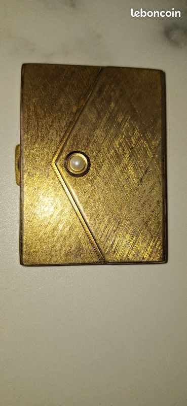 Ancien poudrier de sac Elizabeth Arden avec perle (image 1)