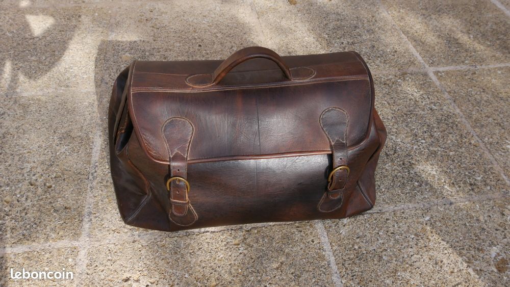 Sacoche en cuir veritable neuve 45x25x22 cm (image 1)