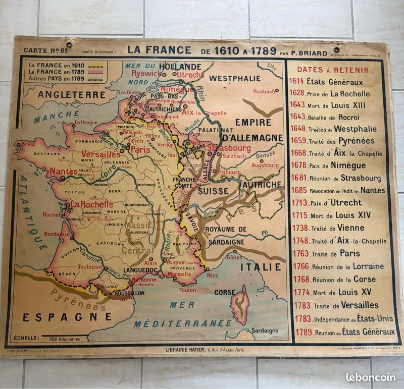 Anciennes cartes scolaires historiques (image 9)