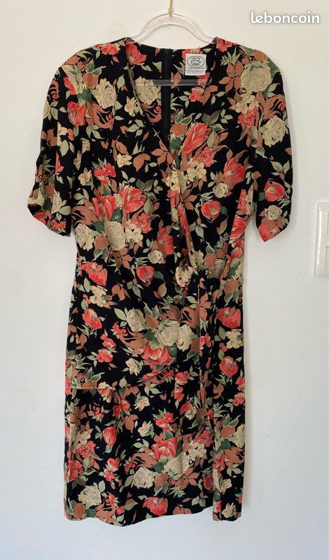 Jupe Laura Ashley Fleurie – Taille L, Ligne A, Longueur Genou, Coton (occasion)