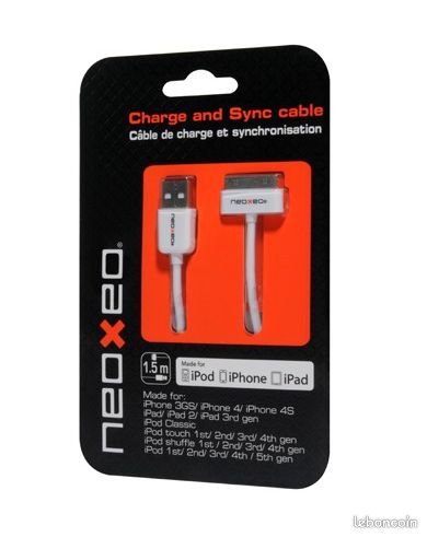 CABLE SYNCHRO/CHARGE iPod/iPhone/iPad (image 2)