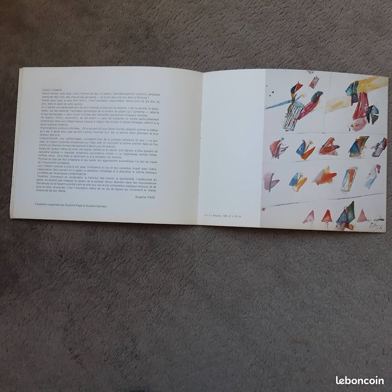 Livre -Catalogue de l'Exposition  Daniel HUMAIR-papiers 1966-1978 (image 4)